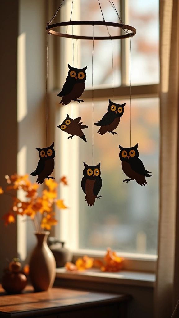 Flying Paper Owl Mobiles