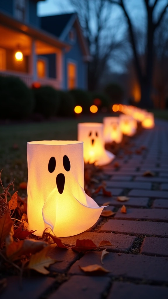 Glowing Vellum Ghost Lanterns