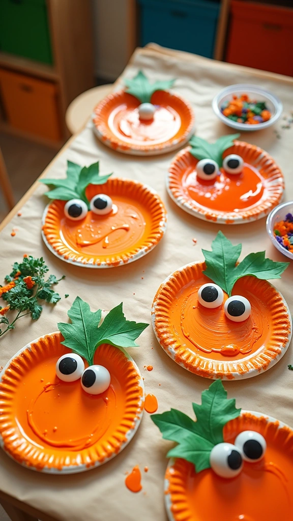 Classic Paper Plate Pumpkins