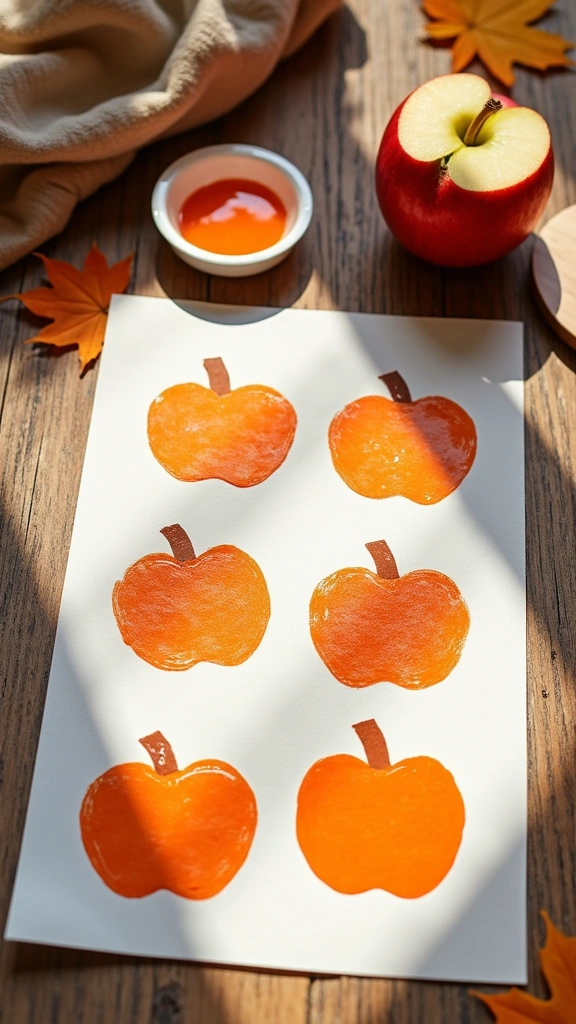 Apple Stamped Pumpkin Patch
