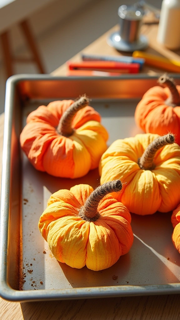 Tie-Dye Coffee Filter Pumpkins