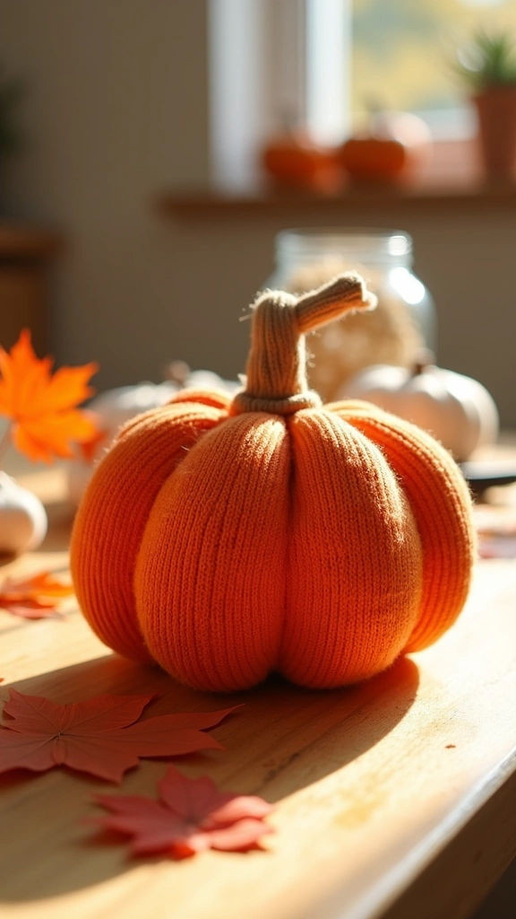 No-Sew Sock Pumpkins