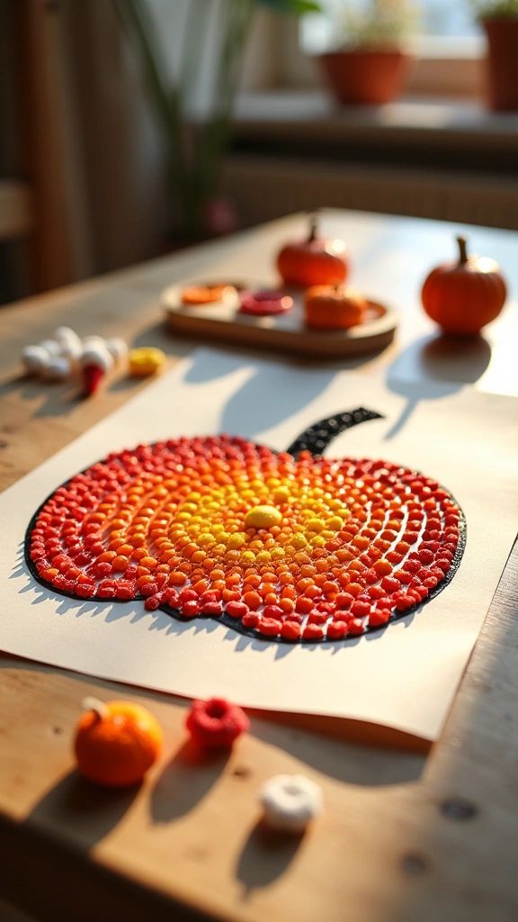 Q-Tip Pointillism Pumpkins