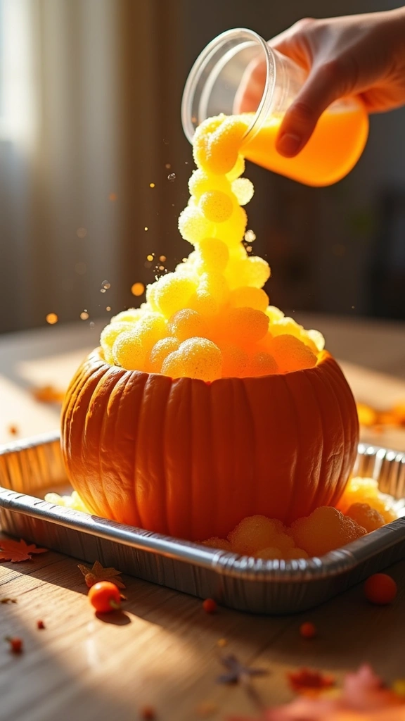 Baking Soda Erupting Pumpkins
