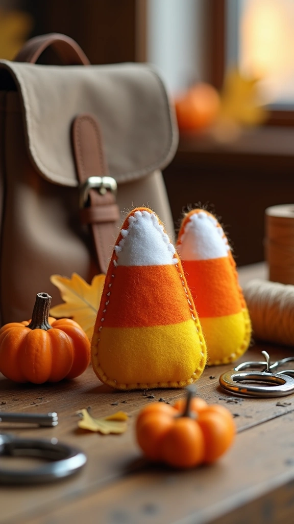 Candy Corn Keychains