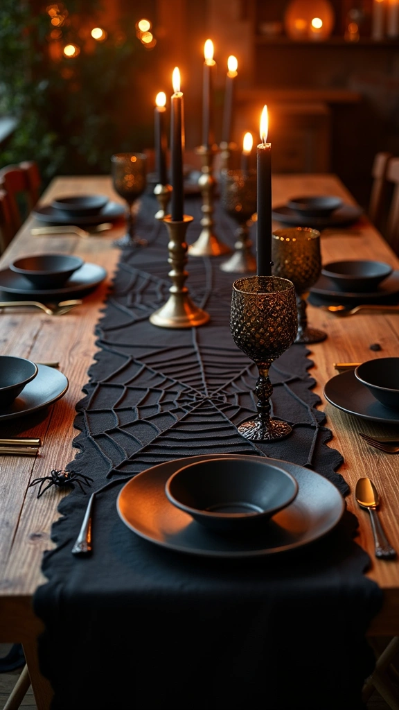 Cut-Out Felt Spiderweb Runners