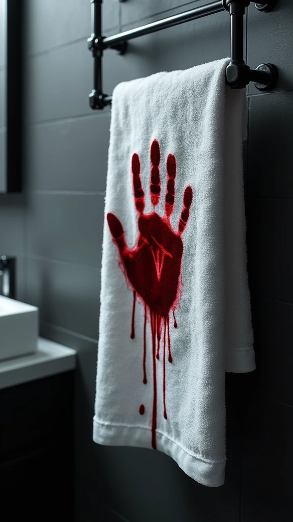 Bloody Handprint Guest Towels