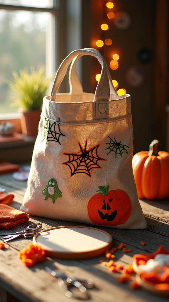 Custom Canvas Trick-or-Treat Totes