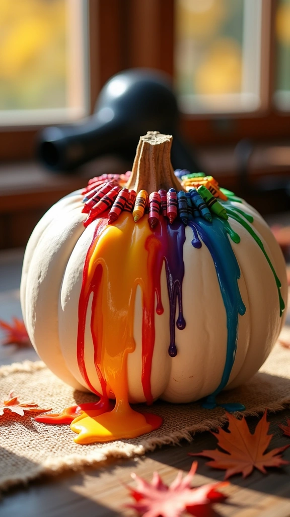 Melted Crayon Rainbows