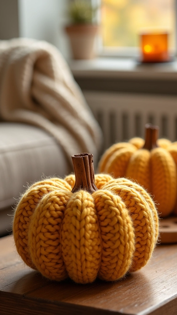Cozy Yarn Wrapped Gourds