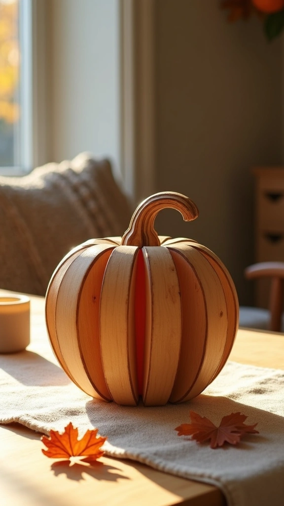 3D Interlocking Wooden Pumpkins