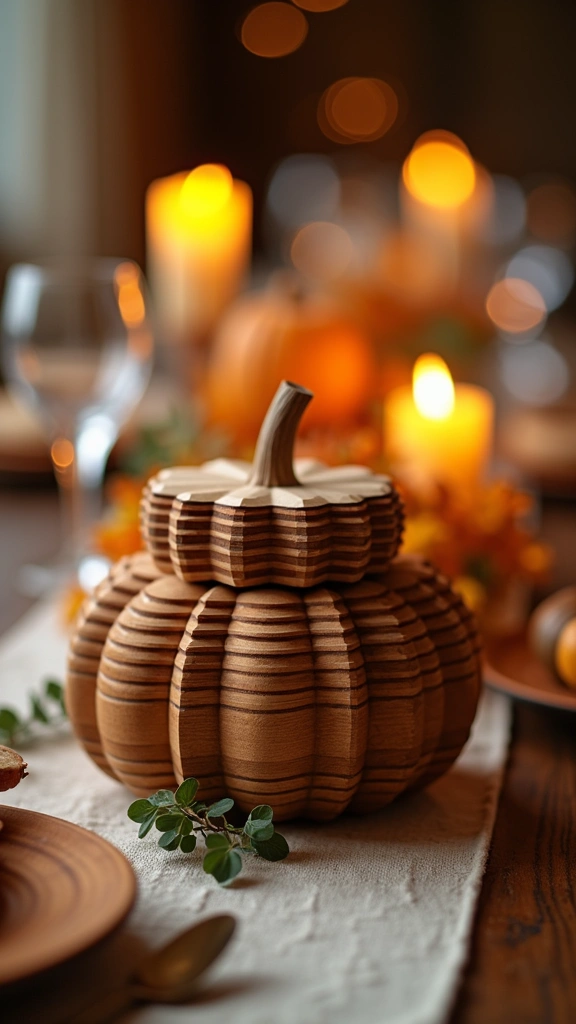 Stacked Plywood Table Centerpiece