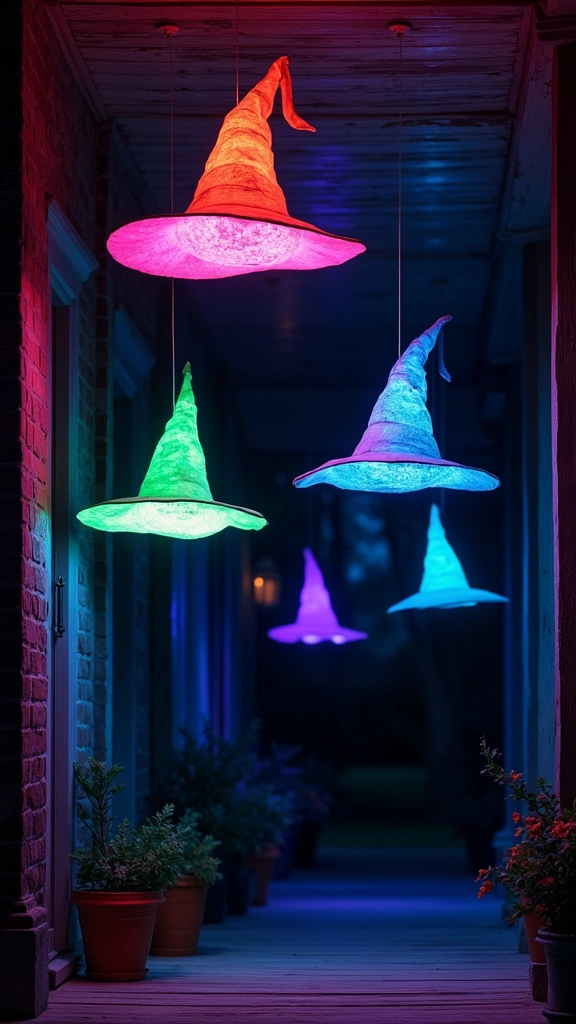 Glow-in-the-Dark Neon Party Hats