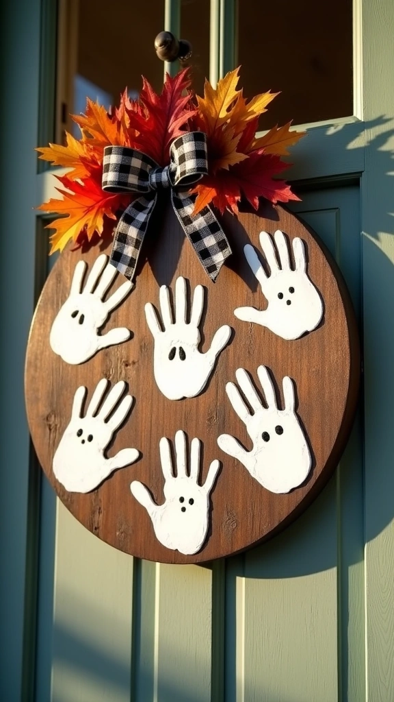Ghost Handprint Wooden Signs