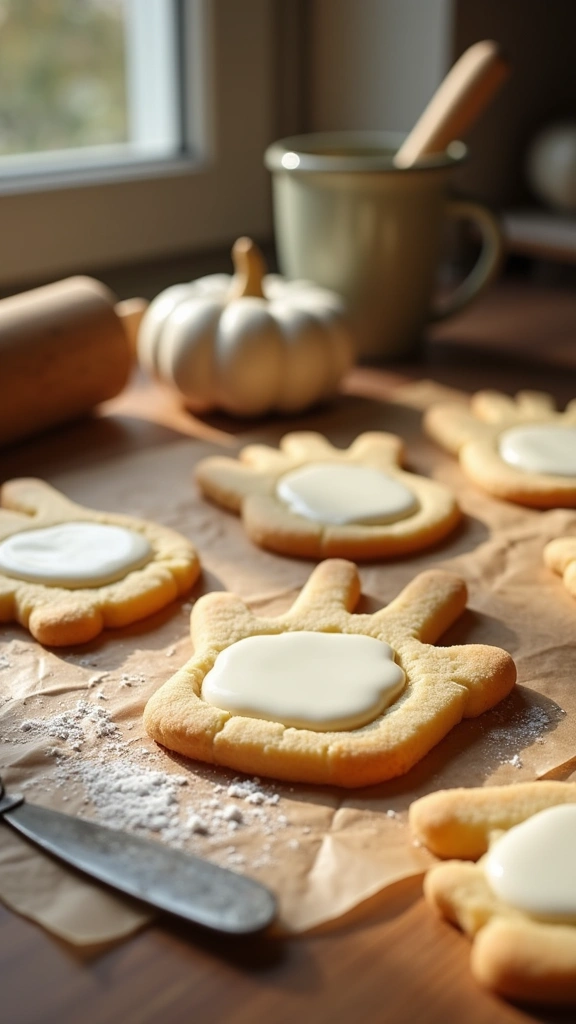 Edible Ghost Handprint Cookies