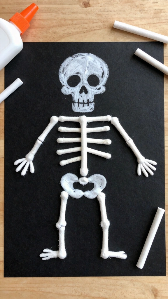 Q-Tip Skeleton Portraits