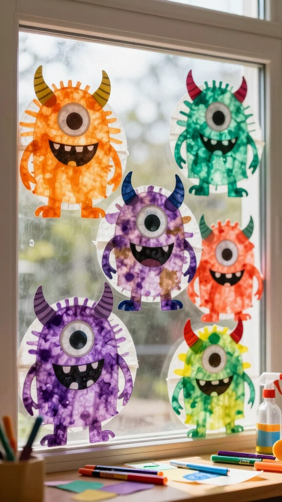 Colorful Coffee Filter Monsters