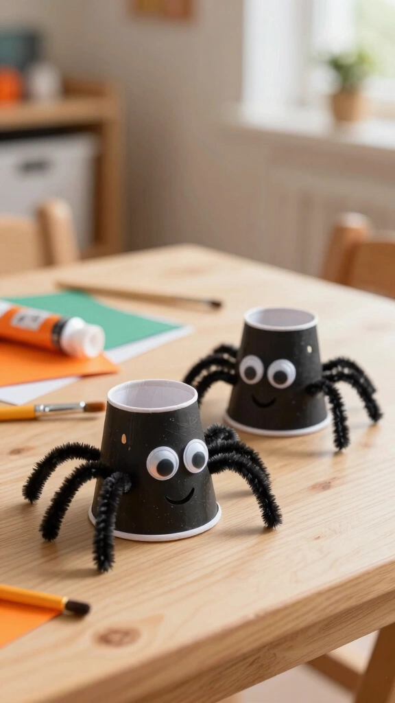 Wobbly Paper Cup Spiders