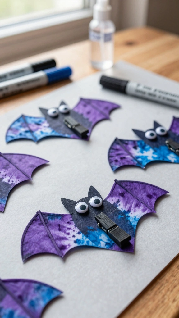 Tie-Dye Coffee Filter Bats