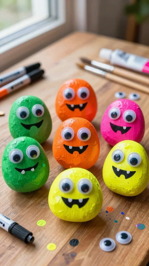 Painted Rock Monsters