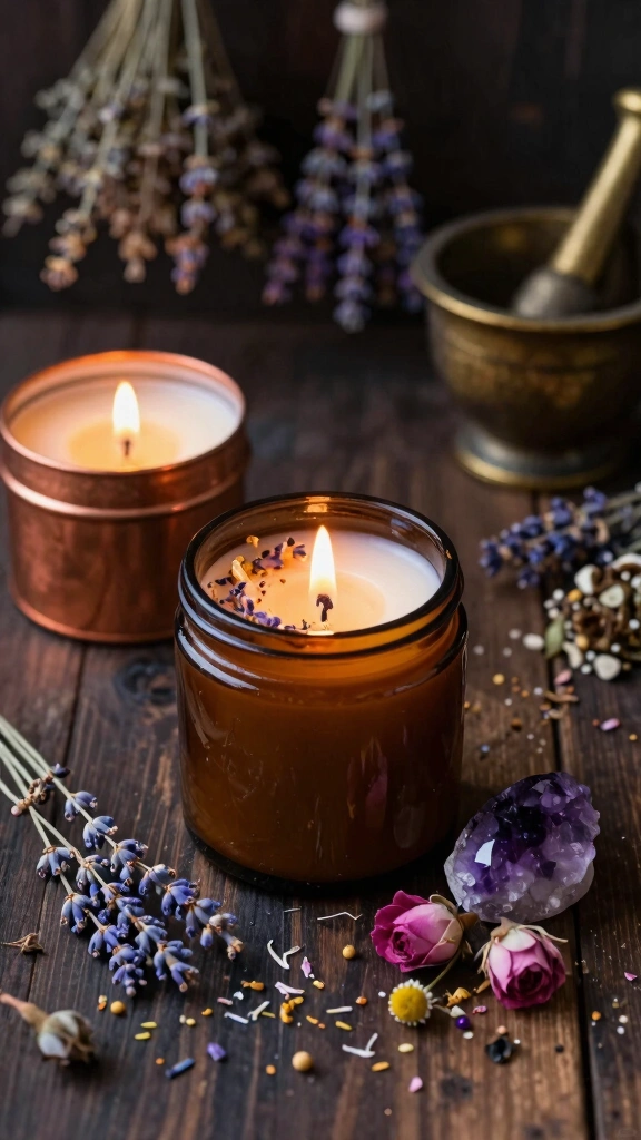 Soy Wax Herbal Spell Candles