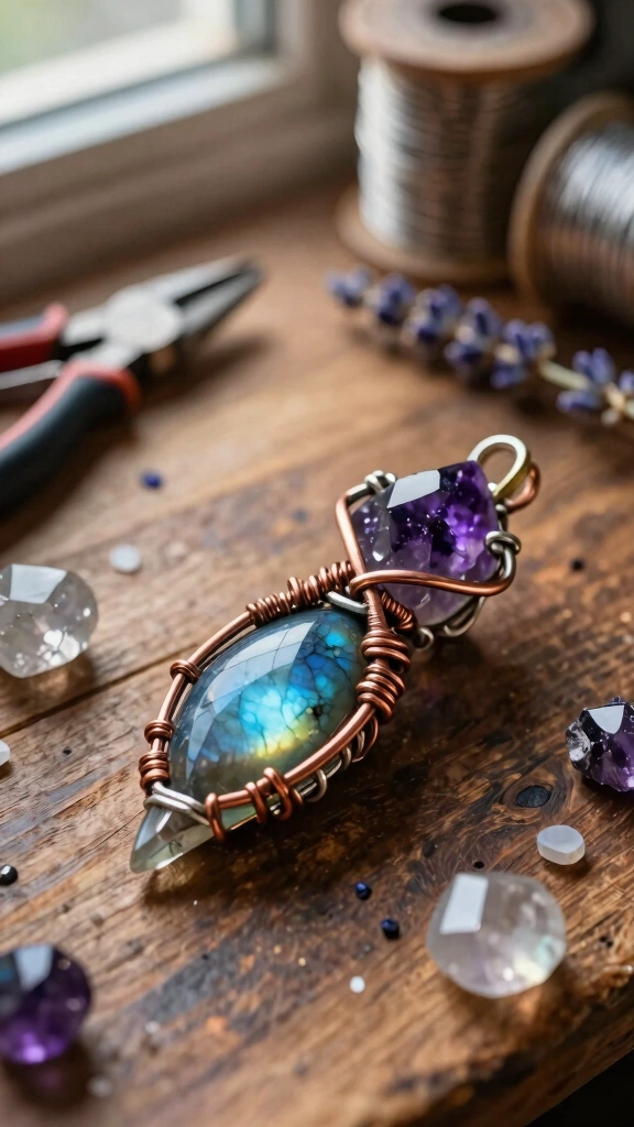Wire-Wrapped Crystal Jewelry
