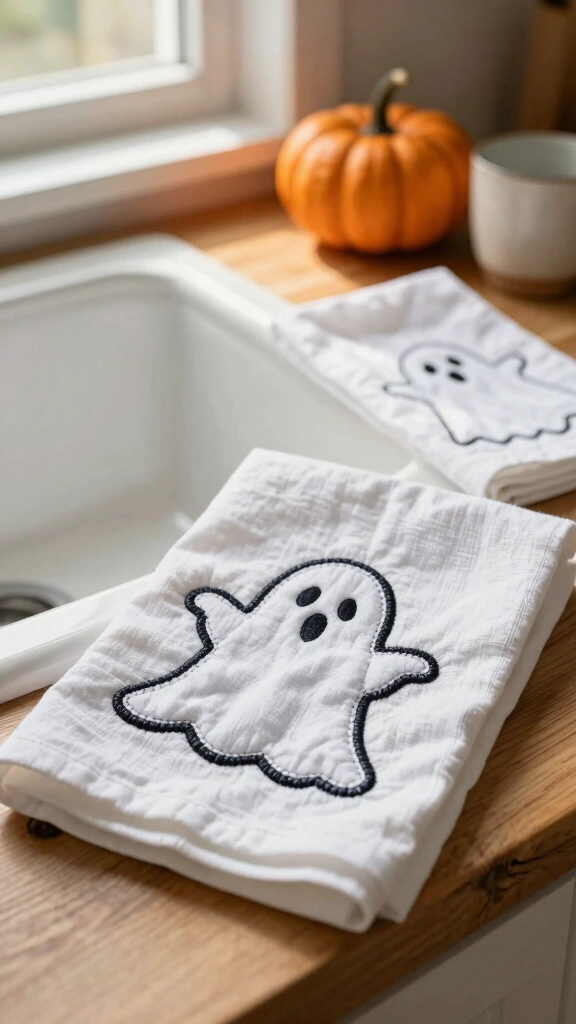 Ghostly Kitchen Hand Towels