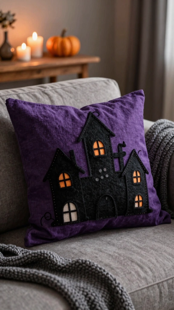Haunted Mansion Pillow Cover