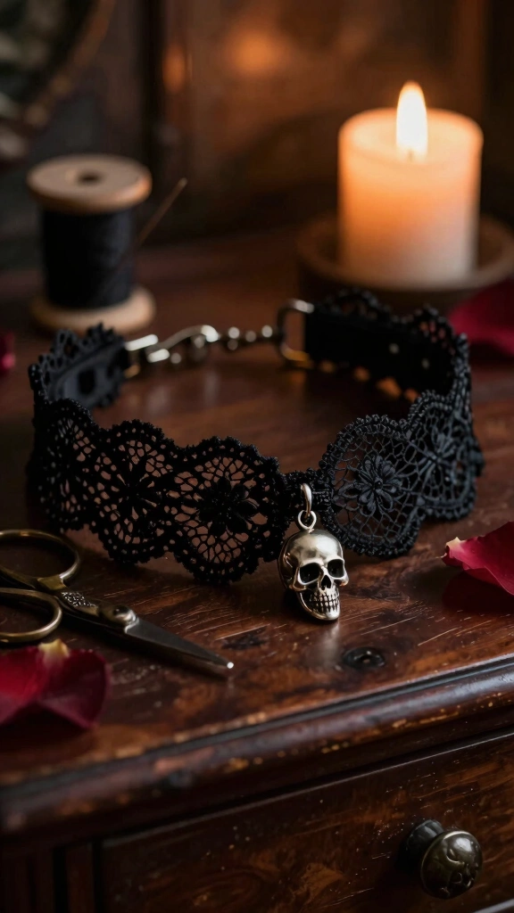 Gothic Lace Choker