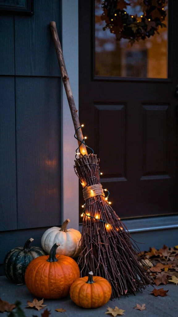 Witch Broomstick Porch Decor