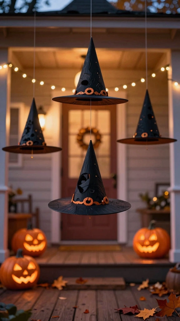 Floating Wood Witch Hats