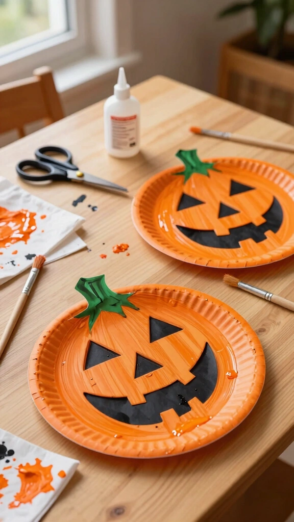 Paper Plate Pumpkins