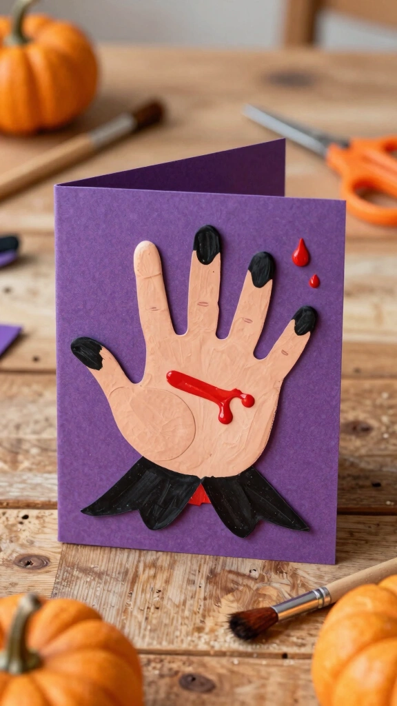 Handprint Vampire Cards