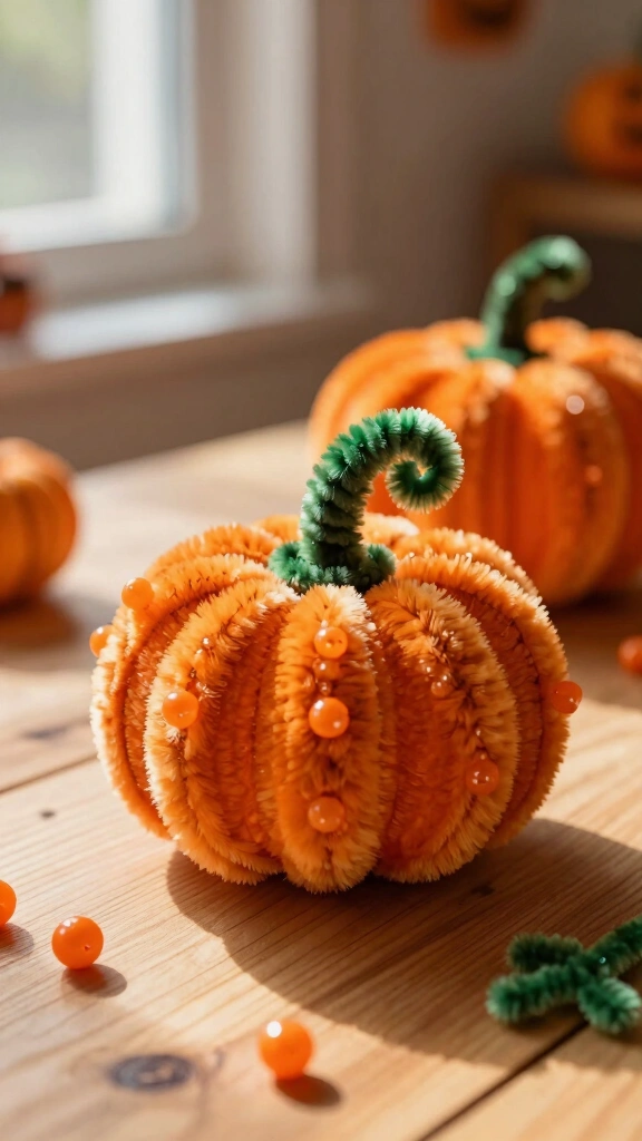 Pipe Cleaner Pumpkins