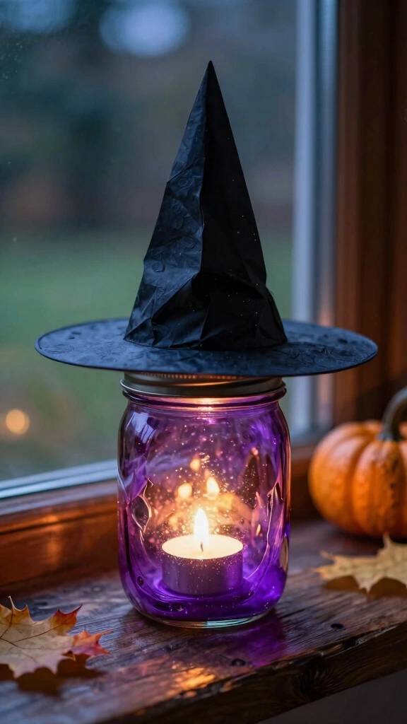 Mason Jar Witch Hats
