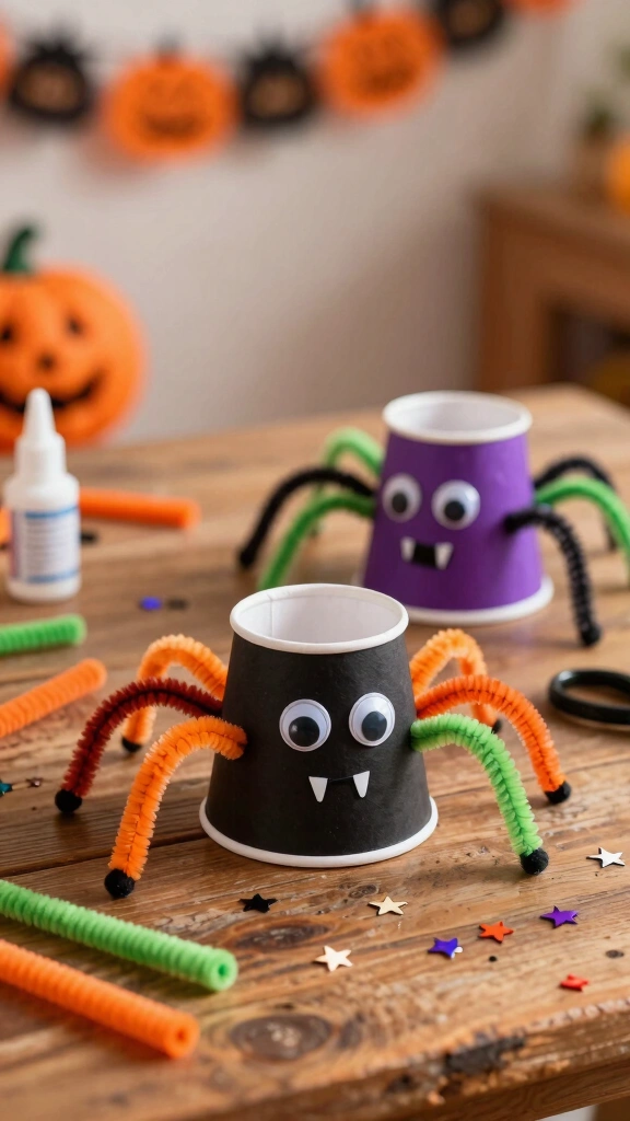 Wobbly Paper Cup Spiders