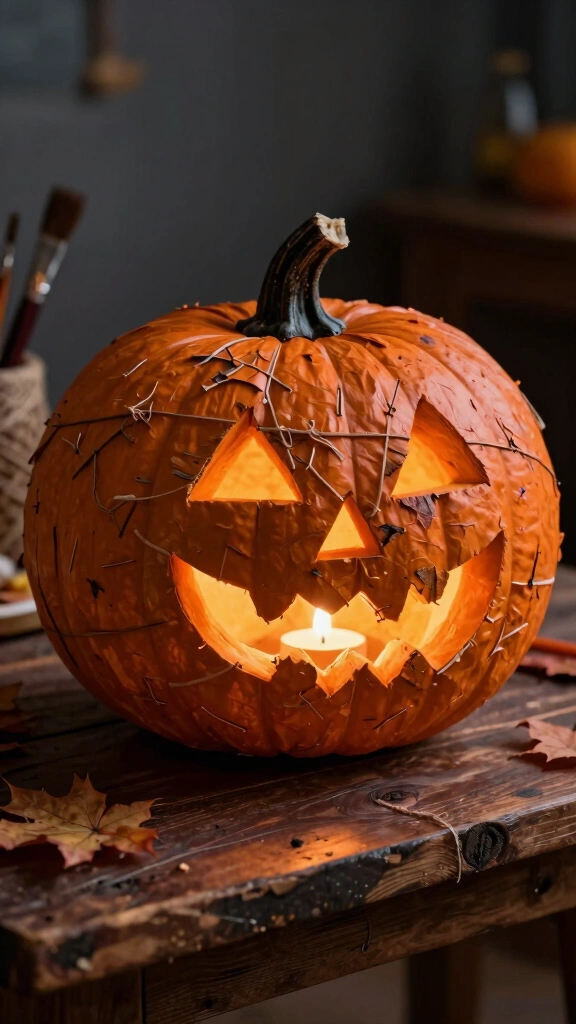 Nostalgic Paper Mache Jack-O-Lanterns