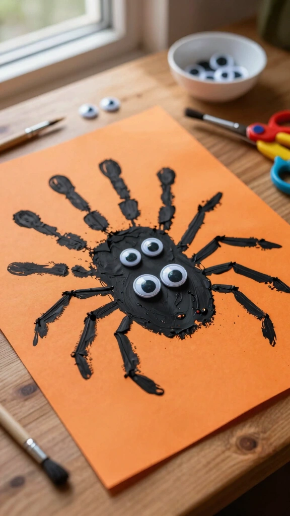 Creepy Handprint Spiders