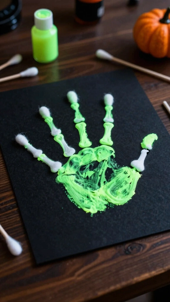 Glow-in-the-Dark Handprint Skeletons