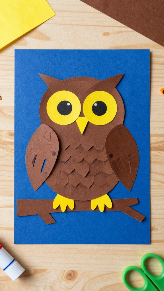 Handprint Owls in the Night