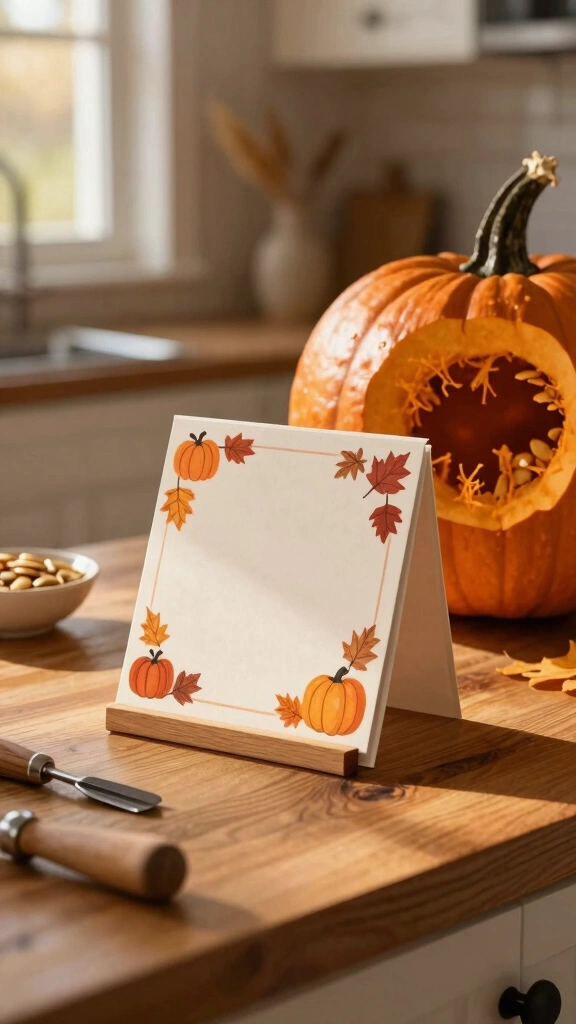 Classic Christian Pumpkin Prayer Poem Card