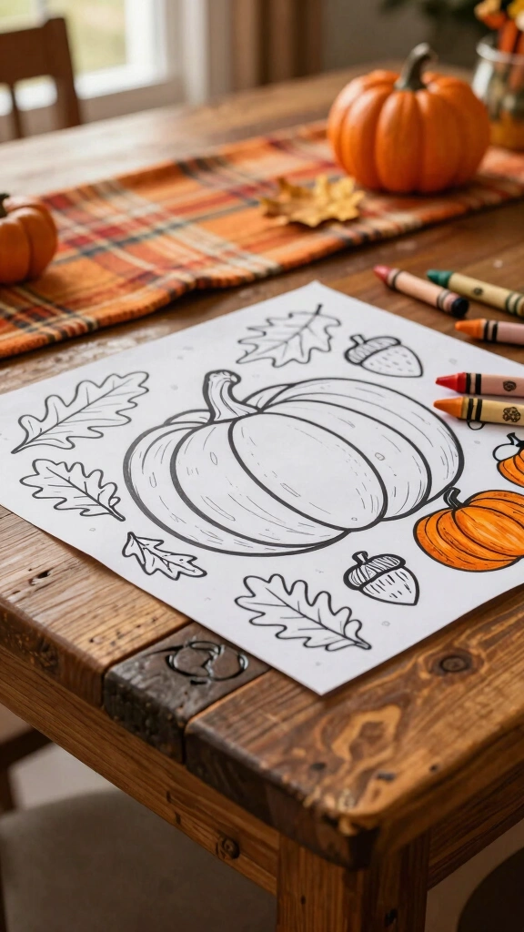 Color-Your-Own Pumpkin Prayer Placemat