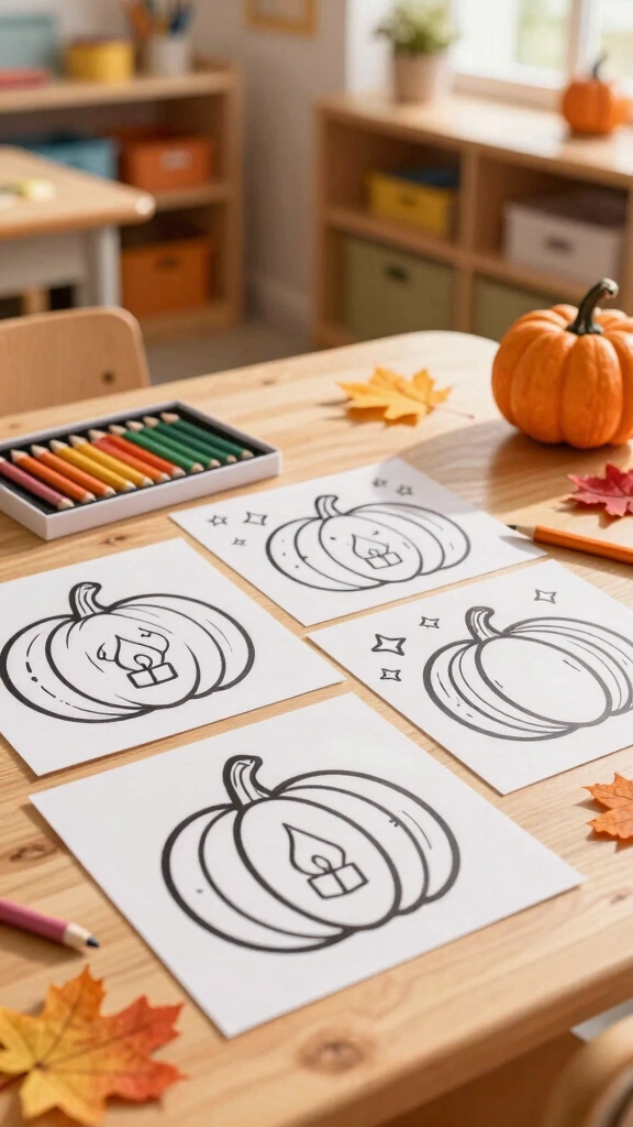 Sunday School Pumpkin Prayer Coloring Pages