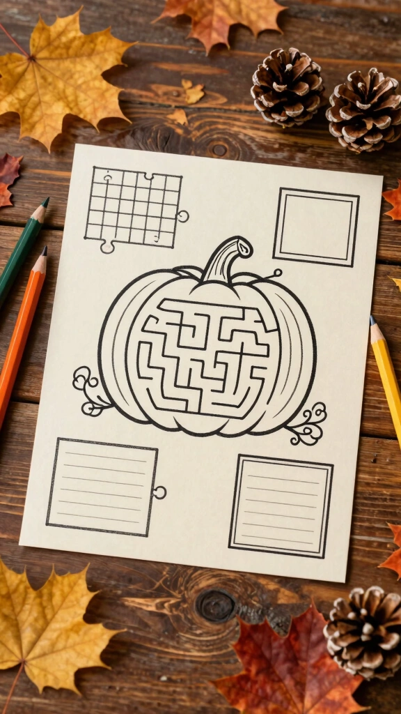 Christian Pumpkin Maze and Activity Sheet