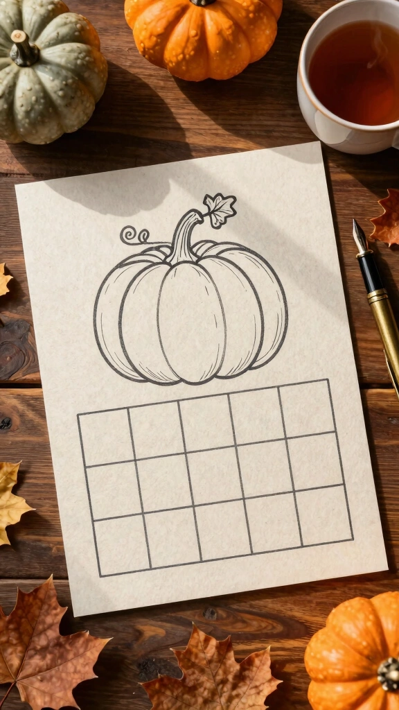 Gratitude Pumpkin Daily Writing Prompt Page