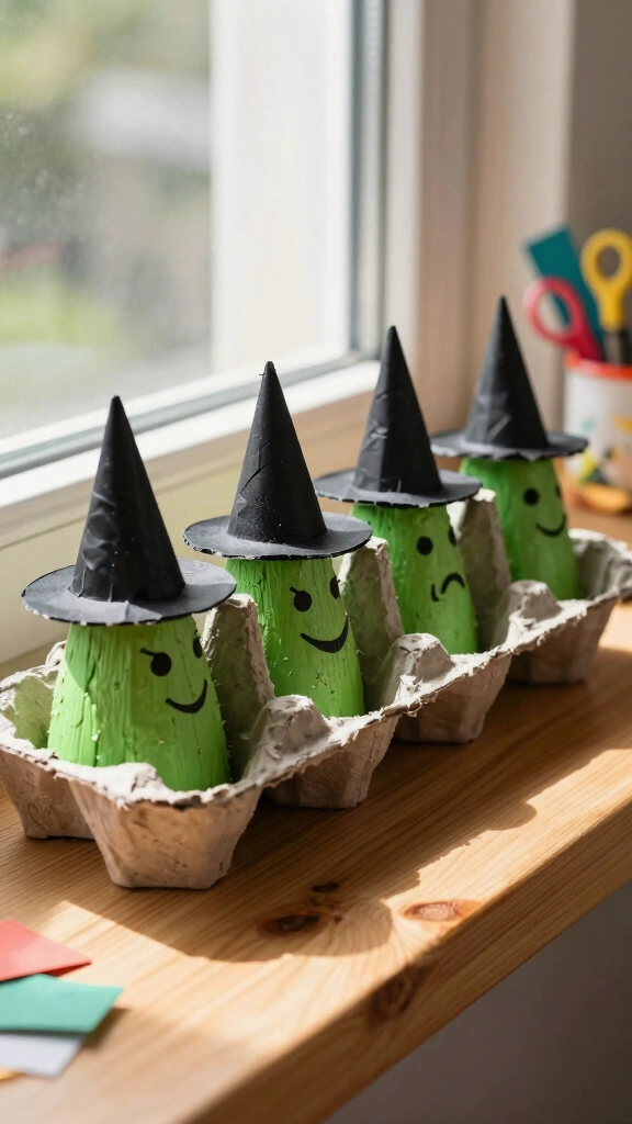 Egg Carton Witches