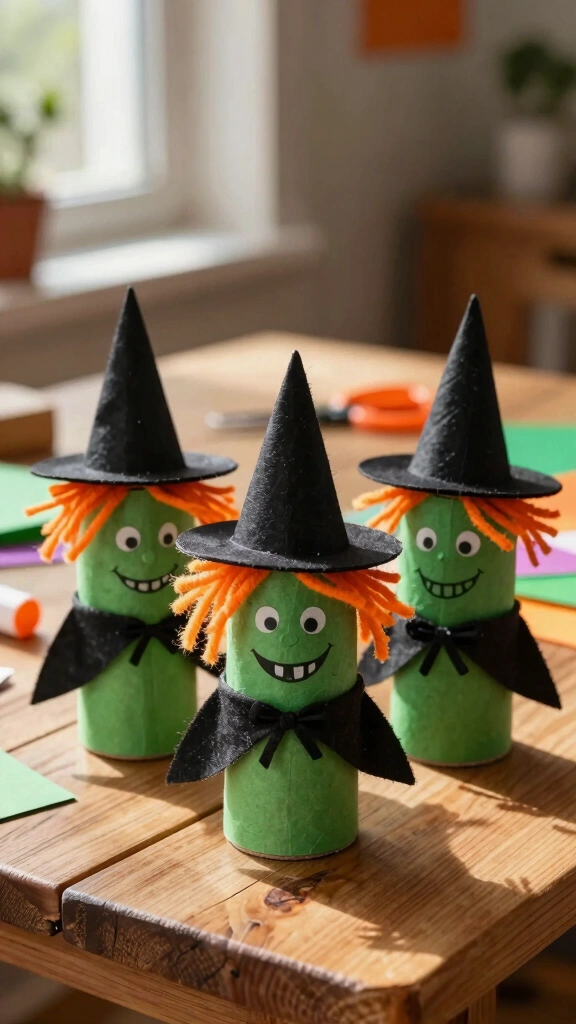 Toilet Paper Roll Witches