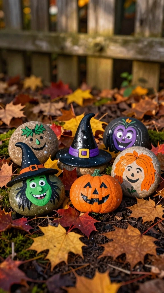 Rock Painting Witches