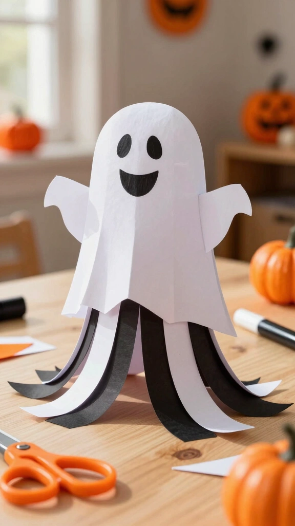 Wiggle-Leg Paper Ghosts