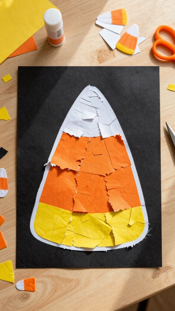 Mosaic Candy Corn Art